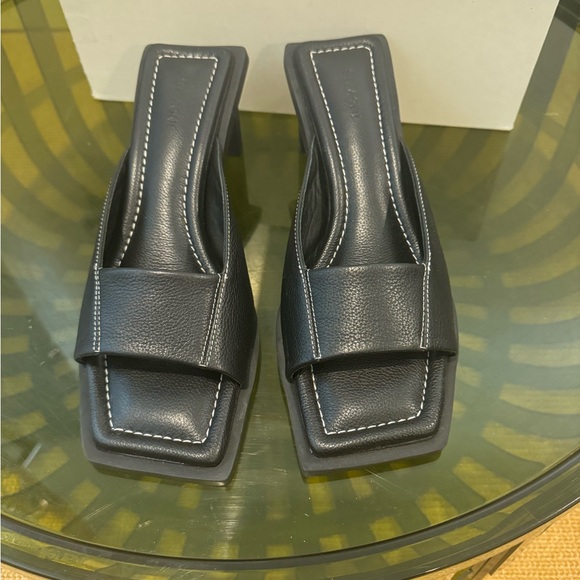 St. Agni Shoes - St. Agni Black Leather Sandals